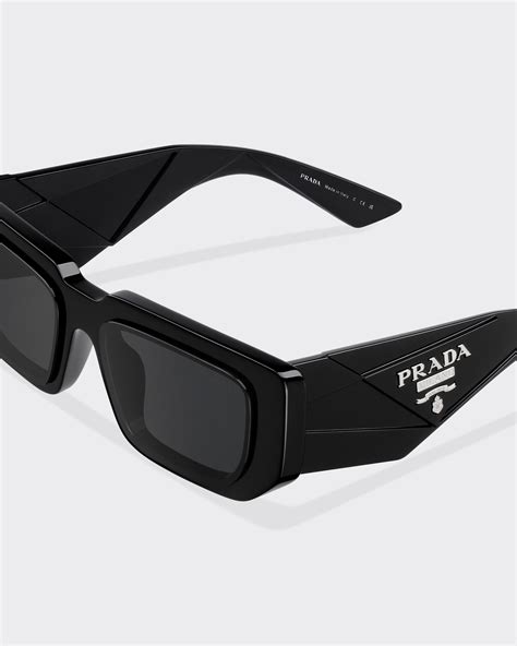 prada 56|Slate Gray Lenses Sunglasses With Prada Logo.